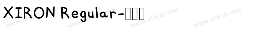XIRON Regular字体转换 XIRON Regular字体转换